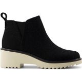 TOMS - Maude - Dameslaarzen - Glinsterende Zwarte Keperstof