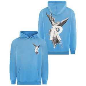 Represent - Archangel Hoodie - Electric Blue - Katoen - Licht Oversized Pasvorm