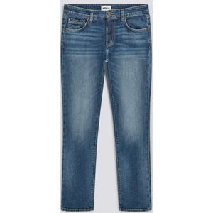 Herenjeans - Medium Blauw - ALBERT SIMPLE REV 53MM - Slim Fit - 5-Pocket Denim