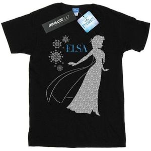 Li-cense Disney dames frozen elsa kerst silhouet katoenen vriendje t-shirt