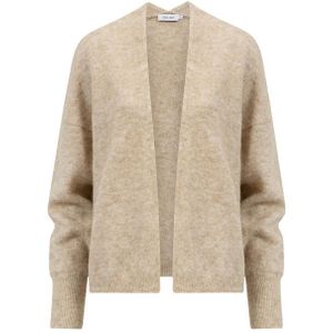 Knit-ted - Vest 252P031 - Zand - Vesten