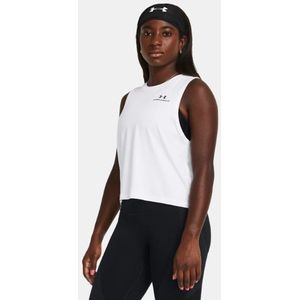 Under Armour Rush energy crop tank-wht 1383654-100