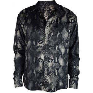 Roberto Cavalli - Overhemd - Zwart - Tijgerprint