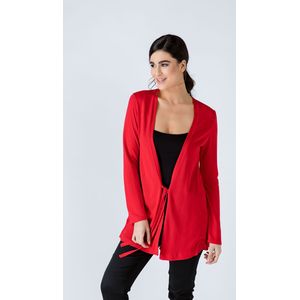 Linnen Vest - Rood - Open Voorzijde