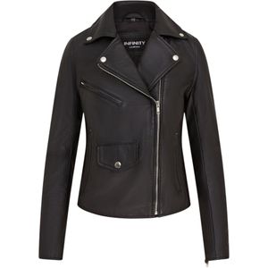 Brando - Broome - Biker Leren Jas - Zwart - Dames