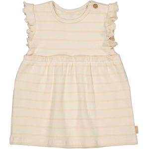 Levv Newborn baby meisjes korte mouwen jurk fay aop creme stripe