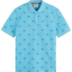 Scotch & Soda Mini aop polo blue lagoon palmtree