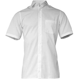 Marvelis - Heren Poplin Modern Overhemd - Korte Mouwen - Effen - 100% Katoen