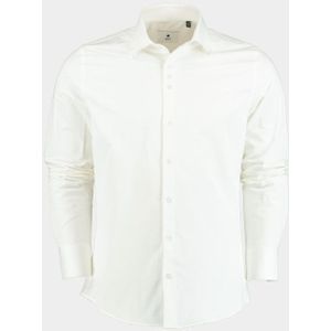 Bos Bright Blue Casual hemd lange mouw slim fit napoli/off-white