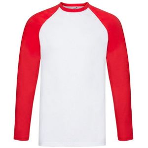 Fruit of the Loom - Valueweight - Baseball T-shirt - Lange Mouwen - 100% Katoen