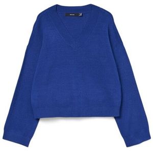 Vero Moda - Vmgold Art LS V-Neck Pullover - Kobalt