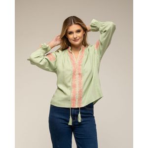 Top - Met Zoomdetails en Manchetten met Ruches