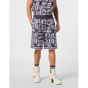 Philipp Plein - Korte Broeken - Blauw - Polyester - Ademend Micro Mesh