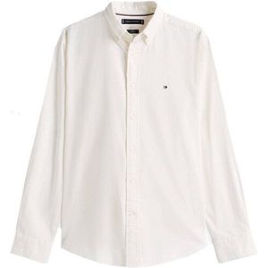 TOMMY HILFIGER - Overhemd - Wit - Flanel - Lange Mouw - Regular Fit