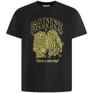 Ganni Dames owls relaxed t-shirt