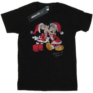 Li-cense Disney heren mickey en minnie kerstmis kus t-shirt