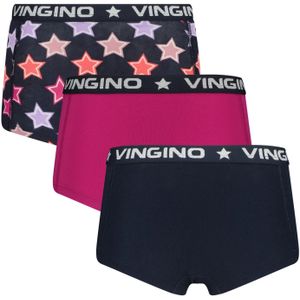 Vingino Meiden ondergoed 3-pack boxers star midnight