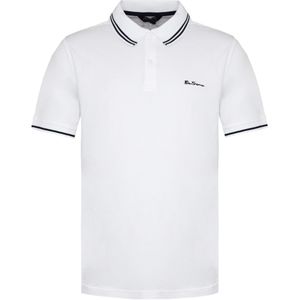 Ben Sherman - Poloshirt - Wit - Klassieke Pasvorm - Korte Mouwen