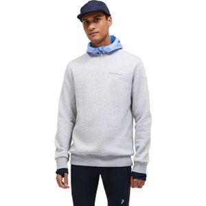 Peak Performance M original small logo crew med grey melan