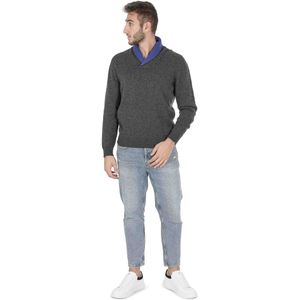 Crown Of Edinburgh Cashmere Heren Trui Met V-Hals Coe 009 Zalm