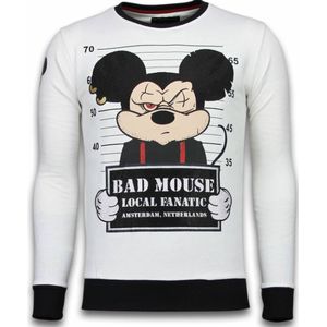 Local Fanatic Bad mouse rhinestone sweater