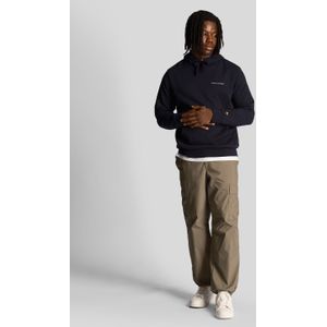 Lyle & Scott - Loopback Borduur Hoodie - Marineblauw - Heren