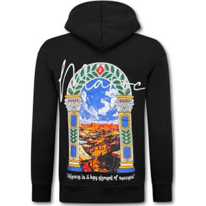 Top-Star Oversized hoodie met capuchon maroc print