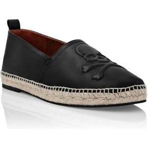 Philipp Plein - Leather Espadrillas Skull - Zwart - Schoenen