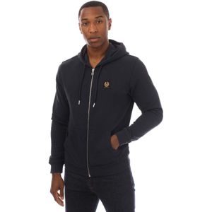 Belstaff - Cotton Fleece Full Zip Hoodie - Inkwell - Heren
