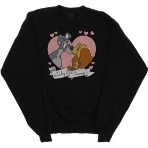 Li-cense - Lady and the Tramp - Sweatshirt - Grijs - 50% Katoen, 50% Polyester, Gedrukt, Crew Neck
