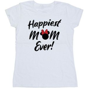 Li-cense Disney dames minnie mouse happiest mom ever katoenen t-shirt