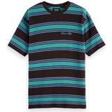 Scotch & Soda - Relaxed Fit Chunky Waffle Stripe - T-shirt - Korte Mouwen