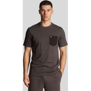 Lyle And Scott - Contrast Pocket T-shirt - Grijs Zwart - Heren