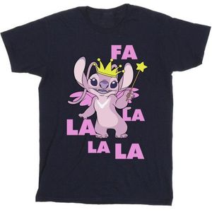 Li-cense Disney heren lilo & stitch angel fa la la t-shirt
