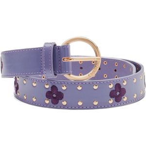 Fabienne Chapot Flower studded belt poppy purple