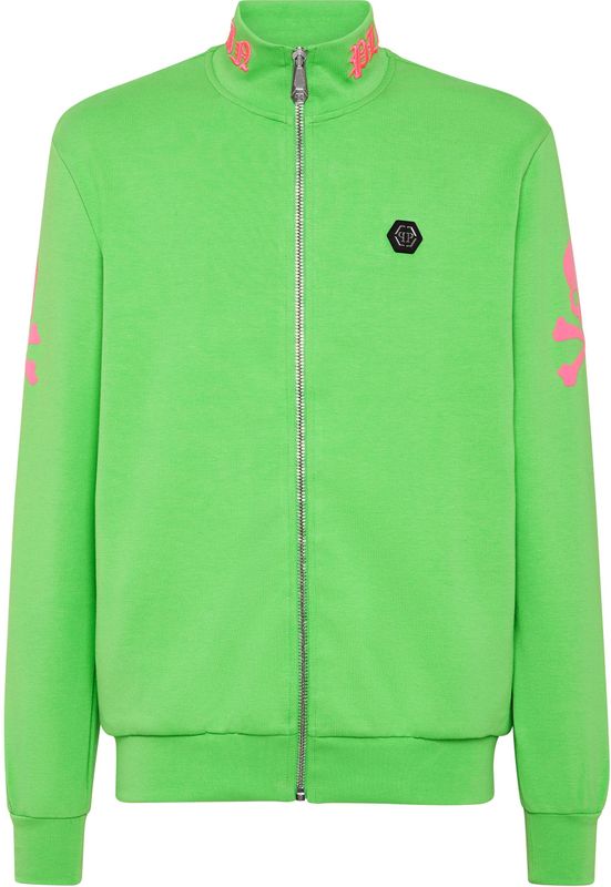 Philipp Plein - Sweatshirt - Zwart - Jogging Zipped Jacket Skull&Bones