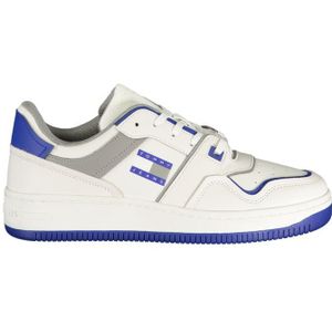 Tommy Hilfiger - Sneakers - Wit - Leer - Blauwe Accenten