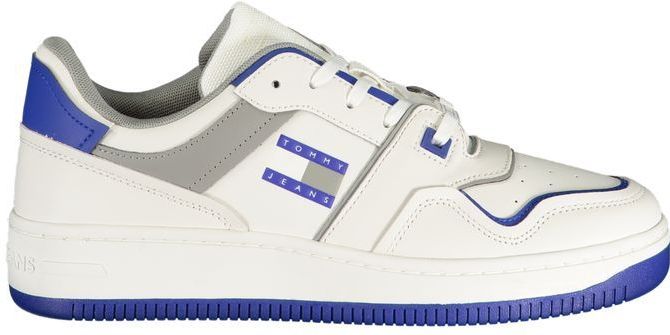 Tommy Hilfiger - Sneakers - Wit - Leer - Blauwe Accenten