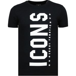 Local Fanatic Icons vertical bedrukte t-shirt