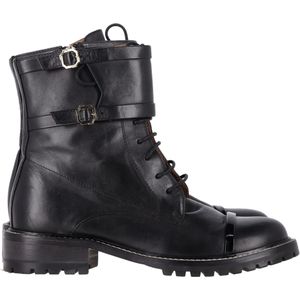 Malone Souliers combatlaarzen in zwart leer