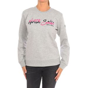 North Sails - Sweatshirt - Grijs - Dames - Geribbelde Ronde Hals