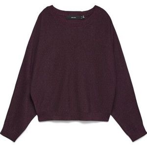 Vero - Oda Vhappyglitter - Gebreide Trui - Bordeaux - Oversized Pasvorm