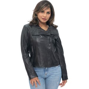 Leren dames bikerjack - Riga