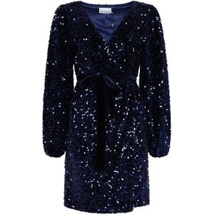 Teagan wikkeljurk in blauw