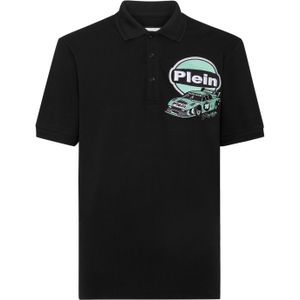 Philipp Plein - Pique Polo Shirt SS Slim Fit - Zwart - Katoen