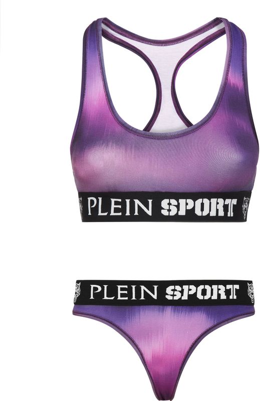 Plein Sport - Jogging Lingerie Set Optical - Ondergoed - Paars - Katoen