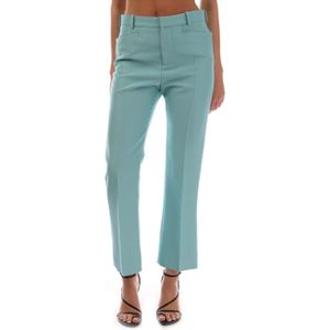 Tom Ford - Wallis - Broek - Blauw - Hoge Taille - Rechte Pijpen