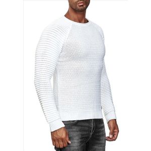 RustyNeal - Heren Trui - Wit - Longsleeve - Modernfit