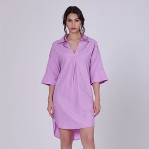 Katoen - Minimalistisch Shirtjurk - Tuniekjurk