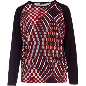 Jersey-top - Allover-patroon - Lange Mouwen - Stretch Jersey - Viscose-Elastaan